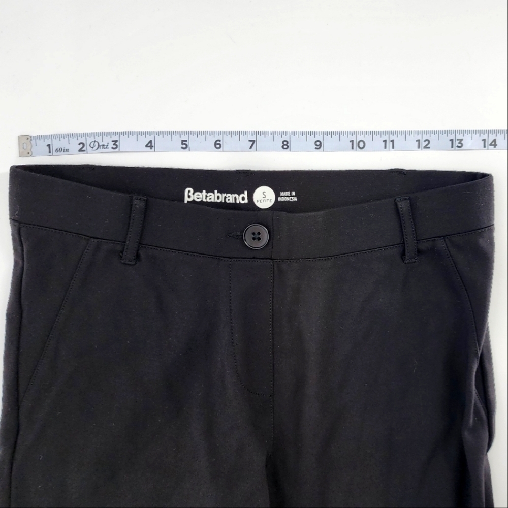 Betabrand Pull On Dress Pants Bootcut Black Small Petite - Picture 6 of 10